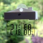 Digital Transparent Display Thermometer Hydrometer Indoor Outdoor Home