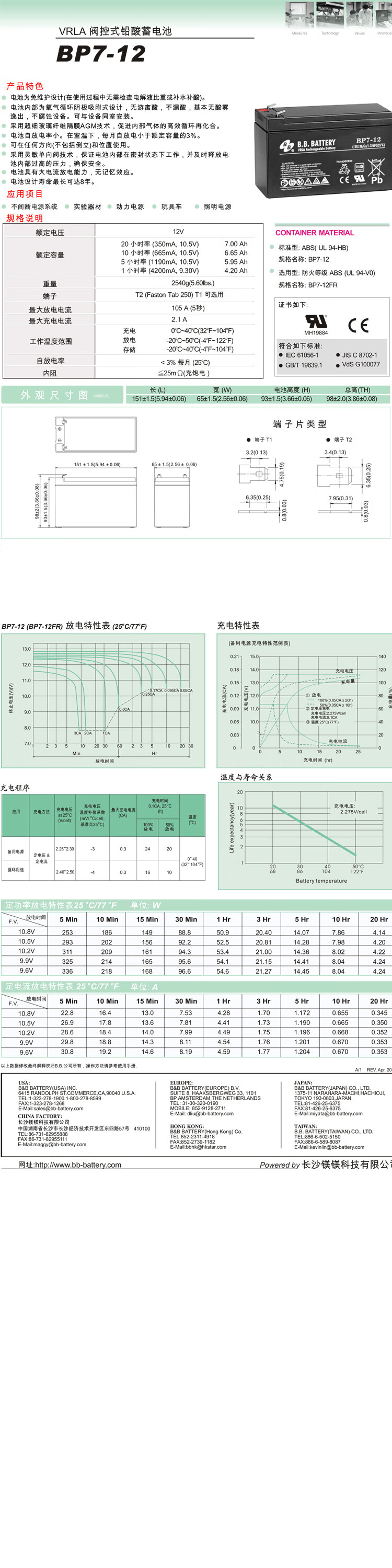 Maintenance Free Seal Lead Acid VRLA UPS Agm 12V 7ah Batterie Battery Rechargeable for Emergency Lighting System