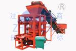 QT4-25 Semi Automatic Hollow Block Machine, Steel Pallets Cement Block Maker