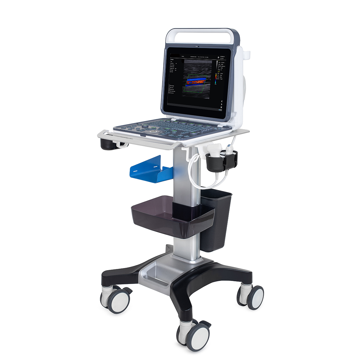 Color Doppler Portable Ultrasound Machine Medical USG PW CW DICOM Cardiac Probe Cardiology for Hospital Clinic