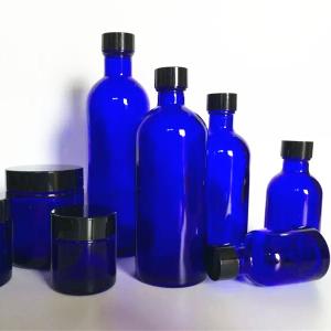 Quality Eco Friendly 30ml Glass Boston Bottles Purple With Screw Caps wholesale