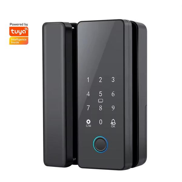 Glomarket Tuya Smart Glass Door Lock Biometric Fingerprint BLE Smart Eletronic