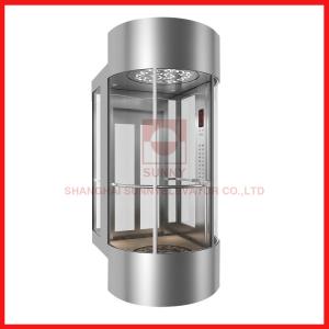 Quality 800kg 1.0m/S Machine Roomless Panorama High Speed Elevator Lift wholesale