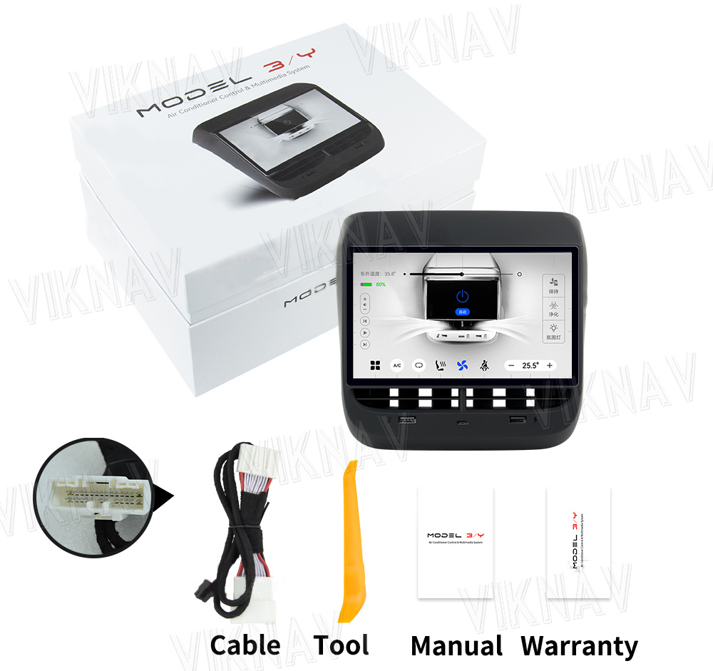 Android 12 Multimedia System For Tesla Model 3 Model Y Rear Display Touch Screen