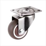 small caster tiny grey TPR rubber wheels furniture castors 1 inch
