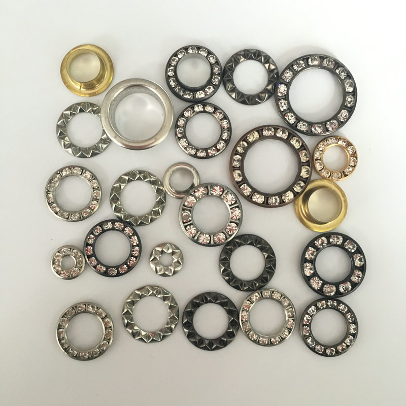 2020 fashion silver/black/gold oval/round/flower big 4/25/6/10mm high quality metal rectangular eyelet for garment wholesale