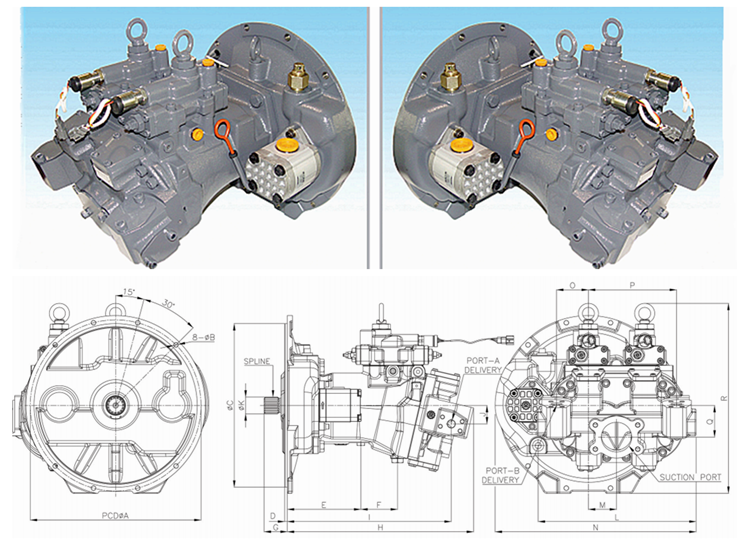 Star Zebra K3V112DT Excavator Main Hydraulic Pump Rebuilt Repair Air/Express/Sea Shipment Kawasaki Parts for Excavator