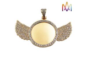 Quality Antifatigue Rustproof Round DIY Jewelry Charms With Wings wholesale