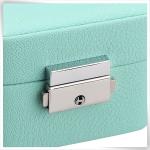 Octagon Leather Lockable Jewelry Box Organizer For Storing Rings / Earrings