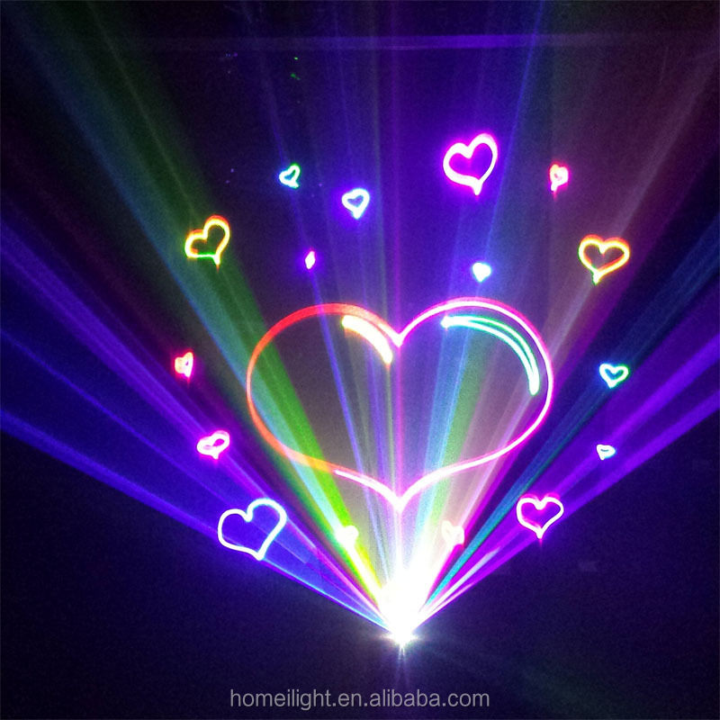 Disco Laser Light 2W Full Animation Color for Party DJ Stage Show Wedding Event Hall Mall