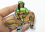 Girl Logo Clothing Embroidery Patches With Pattern For Denim Jacket 8cmX 10cm