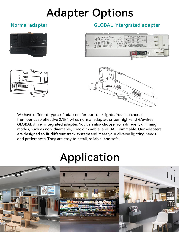 960lm-840lm Narrow Beam Spotlight Zoom Track Light Adjust Beam Angle