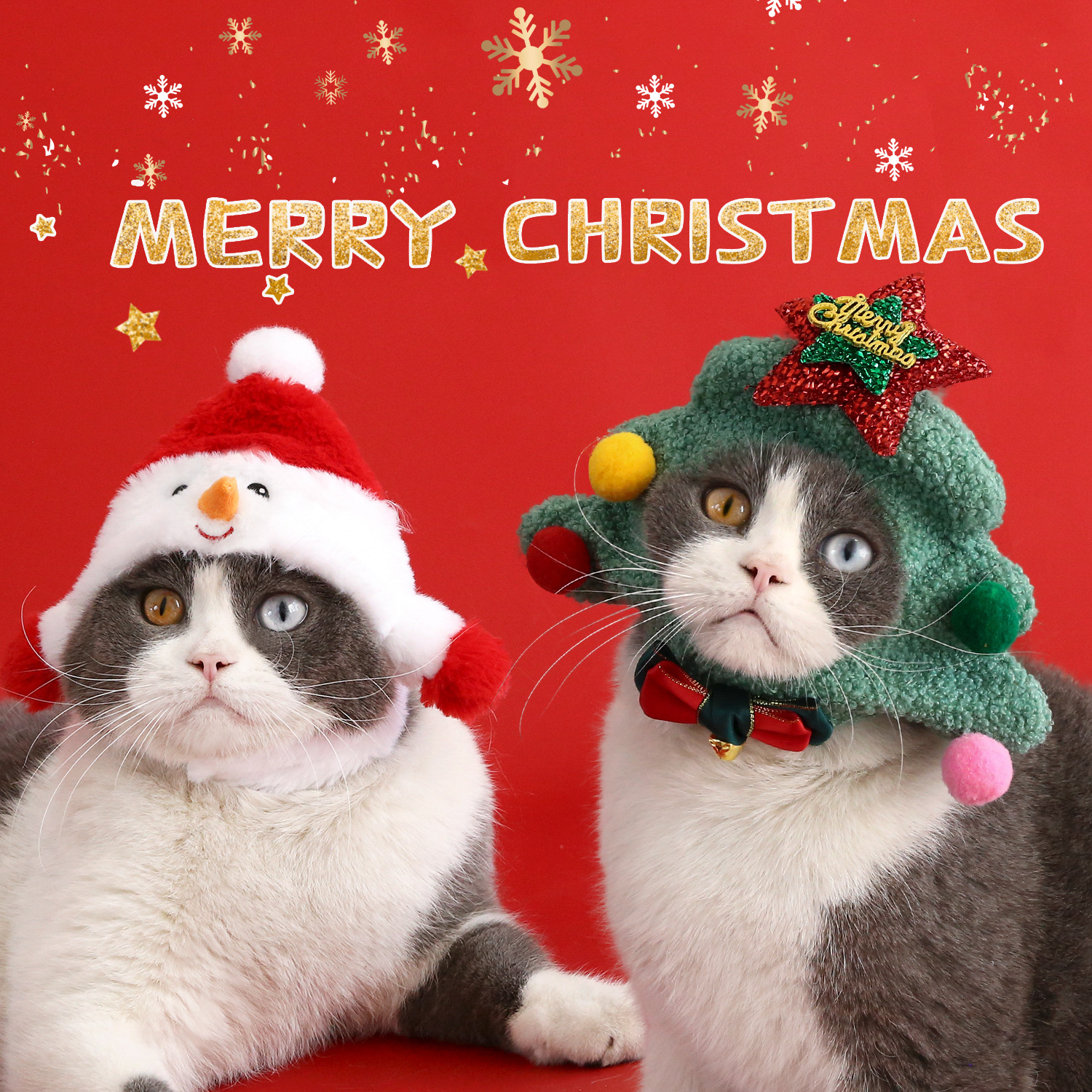 Pet Hat Santa Claus Headgear Carton Christmas Tree Design Cat Accessories Season