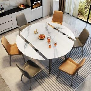 Quality Customized Luxury Round Extendable Dining Table With Chairs wholesale
