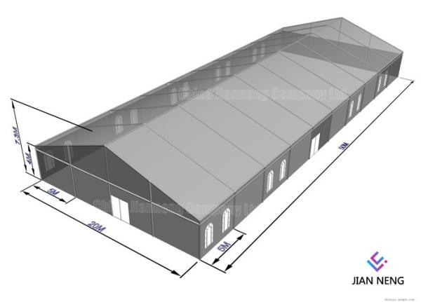 Wind Proof Outdoor Event Tent / Huge Marquee Tent 20x50m For 1000 People