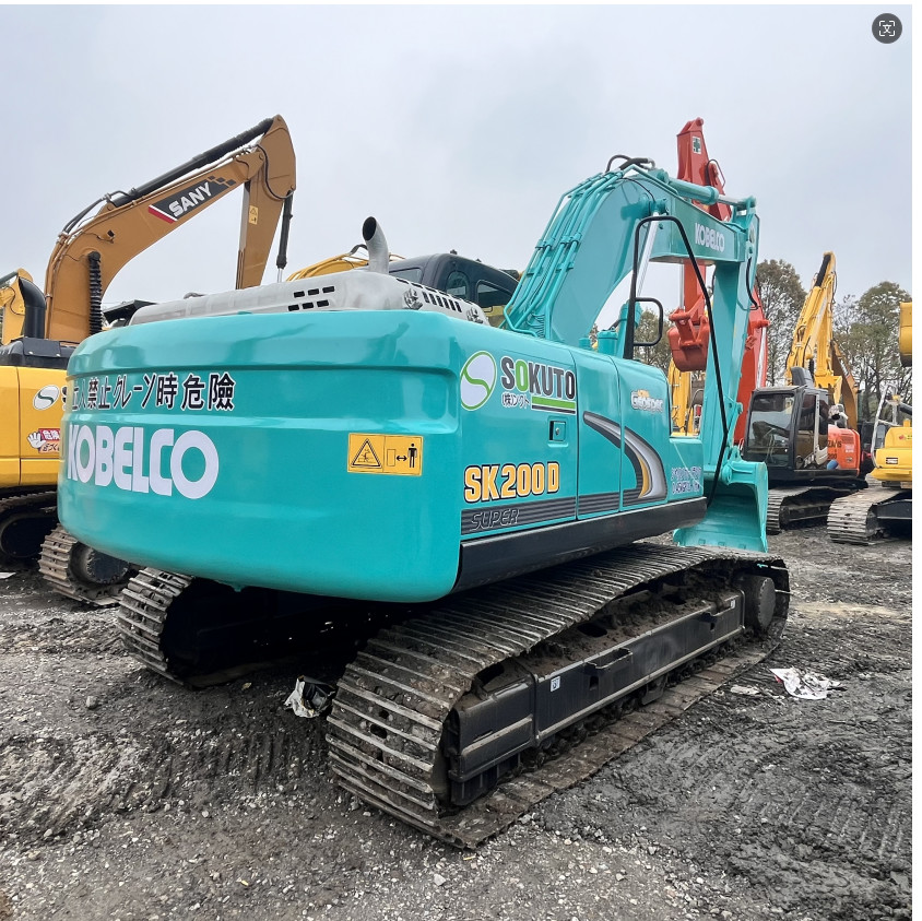 SK200D Used Kobelco Excavators Second Hand Crawler Excavator 20 Ton Digger