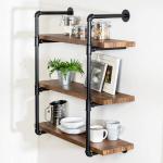 42" tall 12"deep Industrial Wall Mount iron Pipe Shelf Shelves Shelving Bracket
