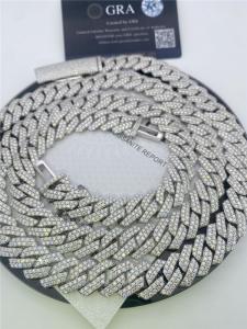 Quality OEM Diamond Cuban Link Necklace Miami Cuban Chain Link Environmental Friendly wholesale