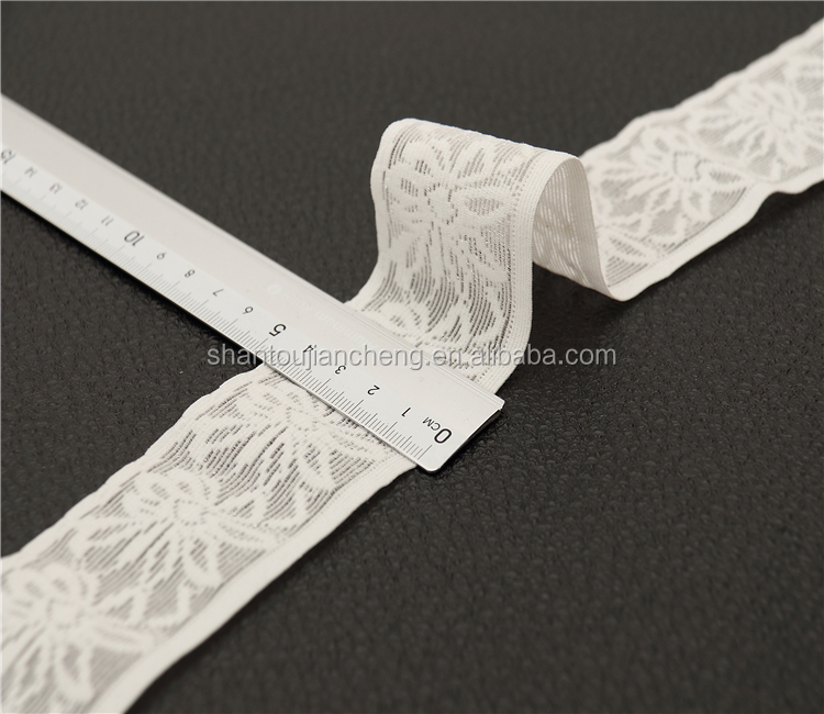 38mm Sexy Lady Lace Elastic Nylon Elastic Band Underwear Webbing Spandex / Nylon High Tenacity Not Support Eco-friendly