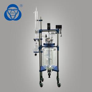 Quality Batch Jacketed Glass Reactor Vessel With Rectification Column Condenser wholesale