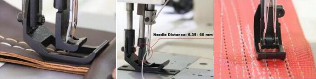 Double Needle Compound Feed Walking Foot Heavy Duty Leather Sewing Machine