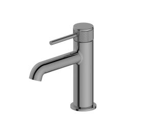 Quality Single Lever Basin Mixer Tap Faucet Bathroom Gun Metal Brass Annular Knurl Handle wholesale