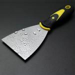 Rubber Handle Stainless Steel Blade Scrapers Flexible spatula putty knife