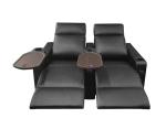 Love Seat Movie Electric Recliner Chairs With Blue LED Cupholder Light