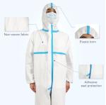 PP PE SMS Disposable Coverall Suit Excellent Liquid Penetration Resistance