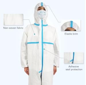 Quality PP PE SMS Disposable Coverall Suit Excellent Liquid Penetration Resistance wholesale
