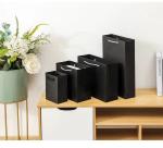 OEM Luxury Black Paper Jewelry Gift Bags 12x16x7cm To 29x22x9cm
