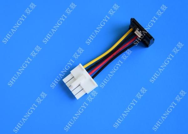 15-pin SATA Power Female to 4-Pin Internal Power Male Serial ATA Cable w/ Metal