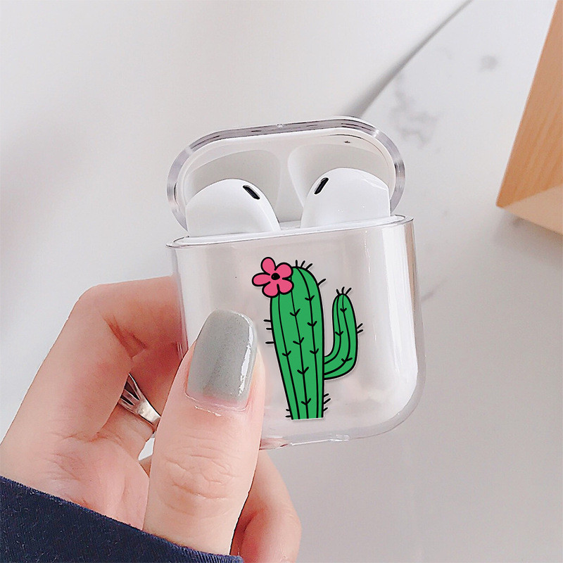 Music tracker Protective Cartoon Clear PC Cover Chargeable Headphone Case for Apple Airpods 1&2 Charging Case