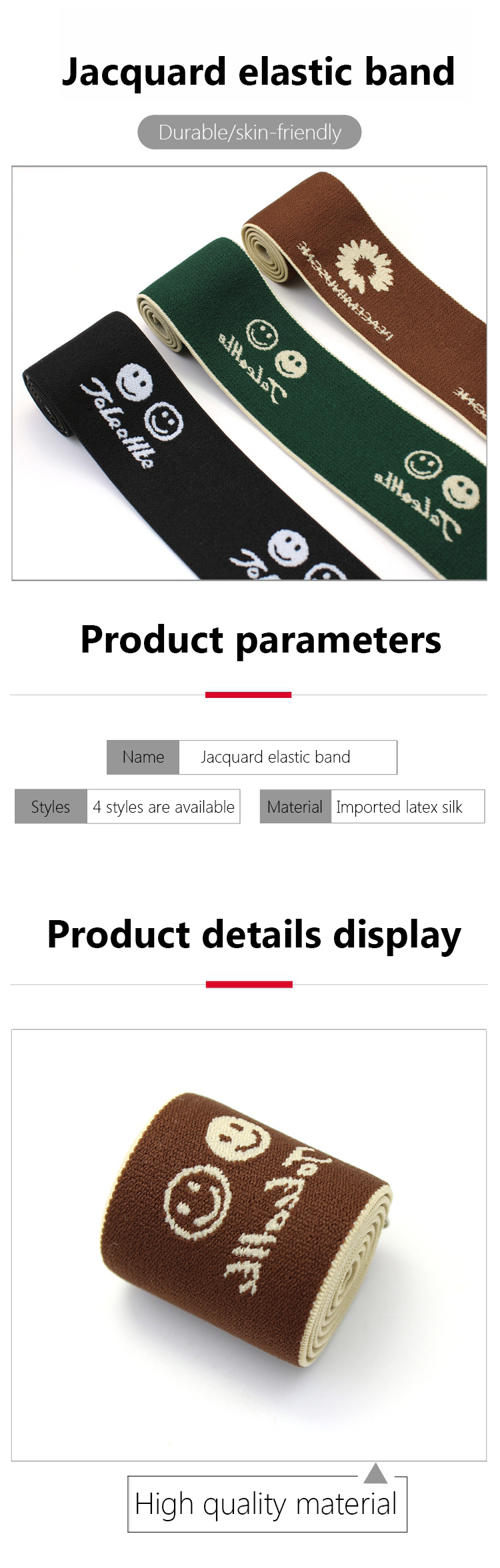 Custom Printed Brand Fashion Label Polyester Woven Knitted Jacquard Soft Elastic Band For Underwear Boxer Shorts Waistband Belt