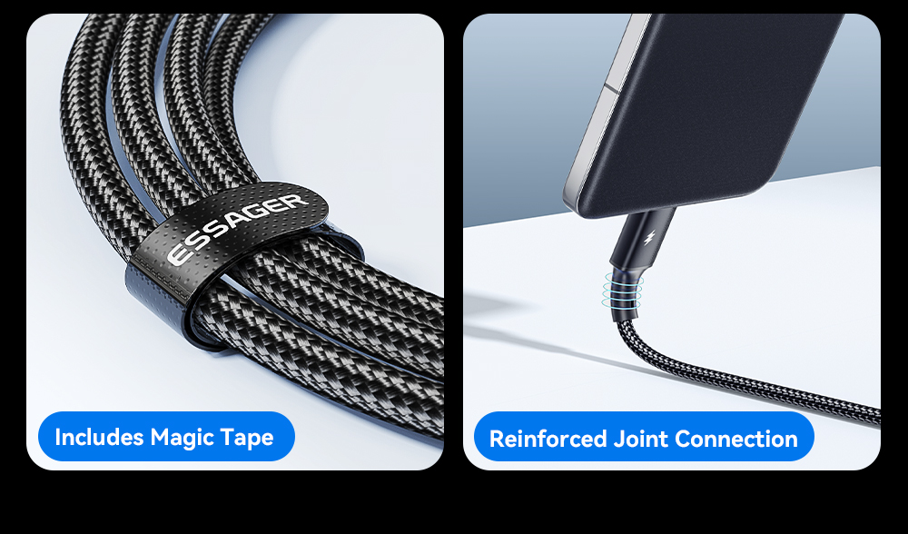 120W USB A To C Cable PP USB C Charging Cord ESSAGER ES-X45 Series