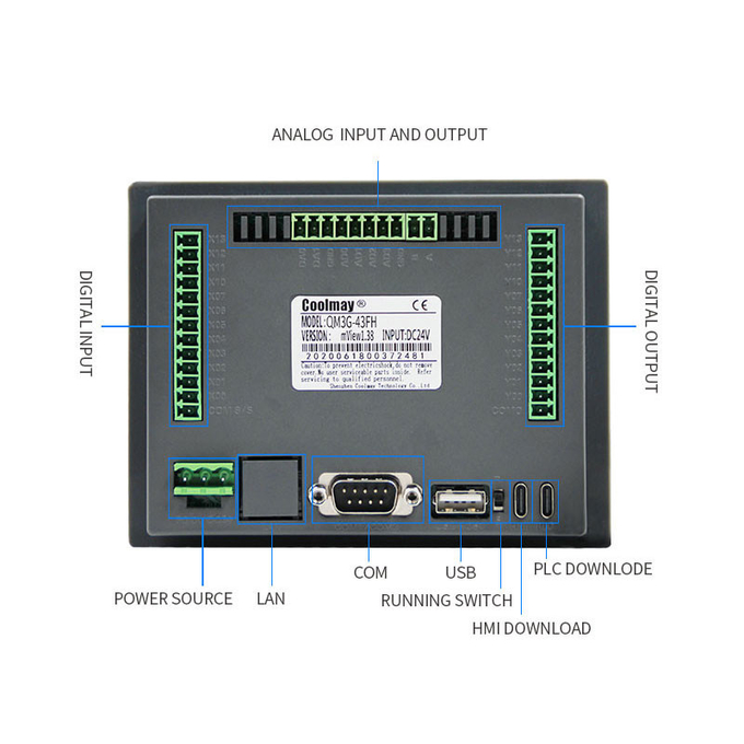 4.3 Inch HMI PLC Controller For Hatchery Machine Eggs Incubator