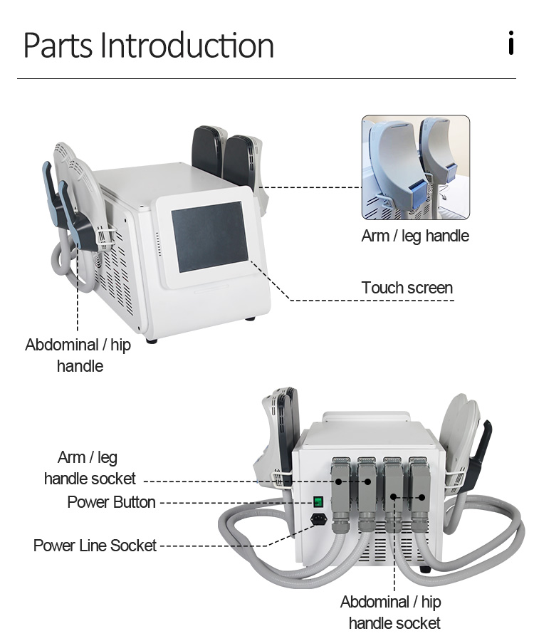 Portable EMS Electro Stimulator Muscular Machine Air Cooling System