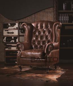 Quality antique Europe style high back leather home chair,#K613 wholesale