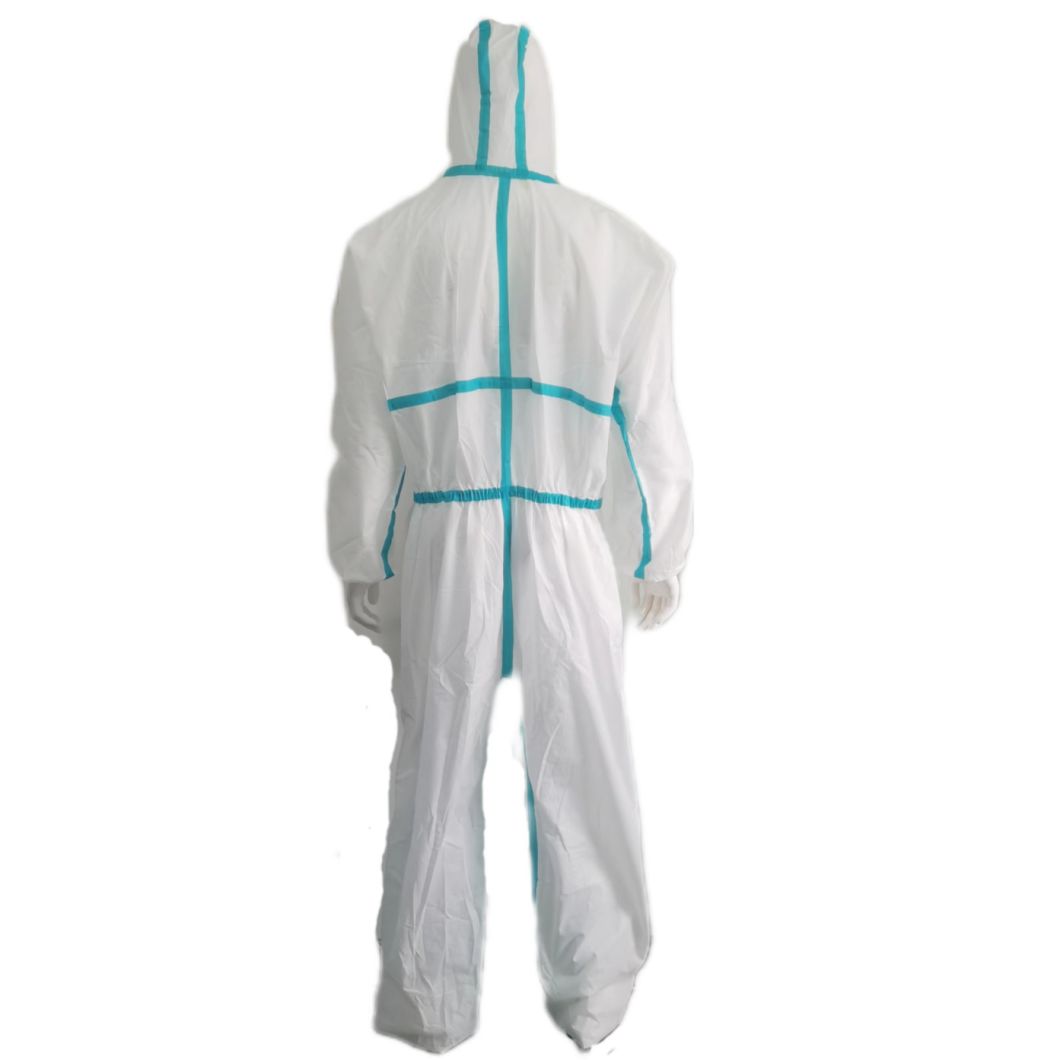 SMS Non-Woven Isolation Coveralls Waterproof Anti-Static Protective Suite