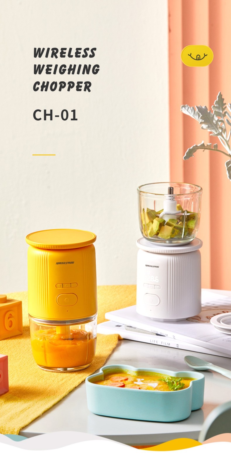 Home Use Portable Juicer 300ml For Baby Food Fruit Multifunction Kitchen Chopper