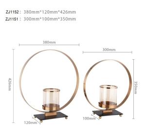 Quality Marble Glass Decorative Candle Holder Centerpiece Vase Table Flower Holder wholesale