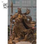 Bronze Guan Gong Sculpture Copper Metal Kwan Kung Statue Outdoor Large Custom