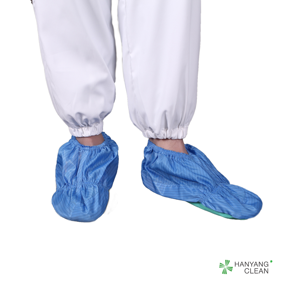 Clean room reusable and washable white stripe shoes soft outsole antistatic ESD anti-slip shoe covers