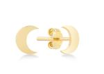 Crescent Shape 9K Gold Earrings 6MM Dimension ODM For Party Gift