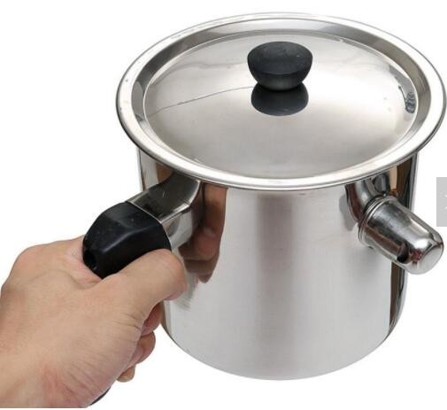 Silver Stainless Steel 304 Wax Melter Pot Big 2.5L Volume With Cover