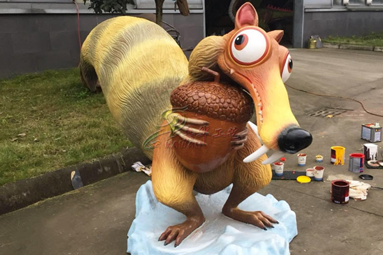 Life Size Simulation Animatronic Animals Squirrel Lovely With Sounds