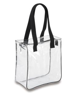Quality Colored Plastic Handle Tote 30x10x37cm CMYK PVC Pencil Bag wholesale
