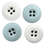 Four Hole Internal Dye Chalk Plastic Resin Buttons Matt Finished Customized