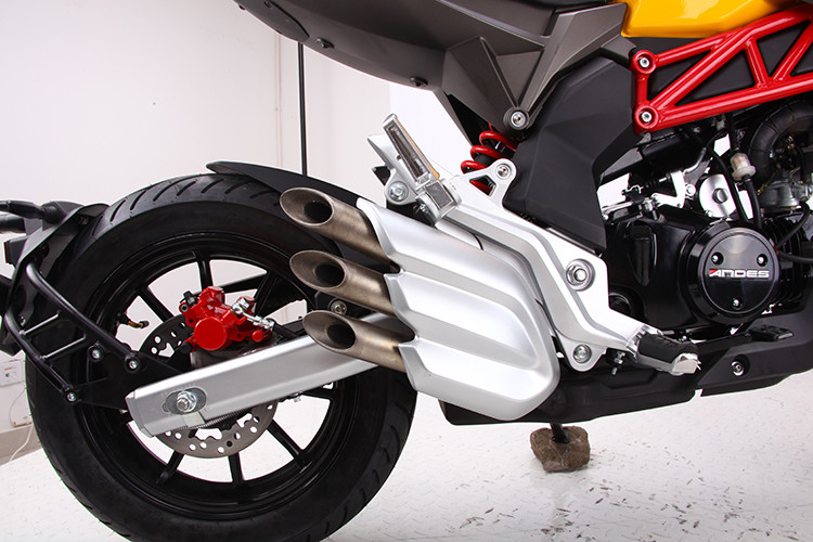 Naked 3 Mufflers Mini Motorcycle With Digital Meter And Led Lights