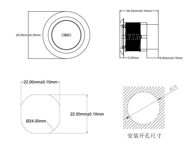 Zinc Alloy Round Data Connector for Audio Devices Dustproof and Durable